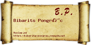 Bibarits Pongrác névjegykártya